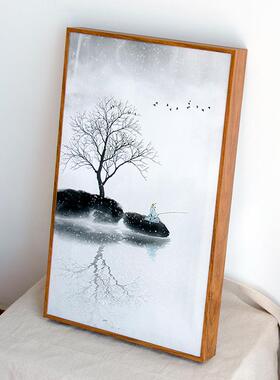 数字油画框外框装裱木纹简约铝合金相框窄边细边画框做任意尺寸