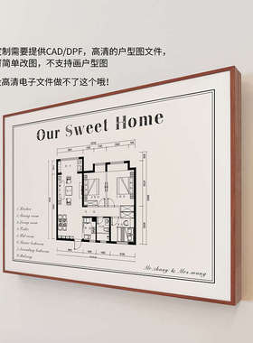 户型图电表箱装饰画遮挡创意挂画简约电箱电表盒极简遮丑电闸