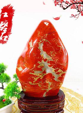天然南非红碧玉原石观光石玉石家居饰品摆饰收藏奇石南非鸡血石