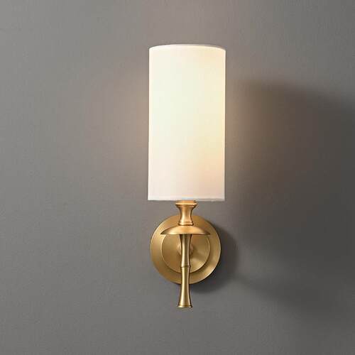 沐影后现代全铜壁灯轻奢布艺客厅卧室床头灯过道壁灯 - 图2