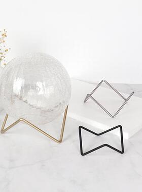 水晶球底座托架圆球形摆件支架金属铁展示架矿物晶体矿石收纳架子