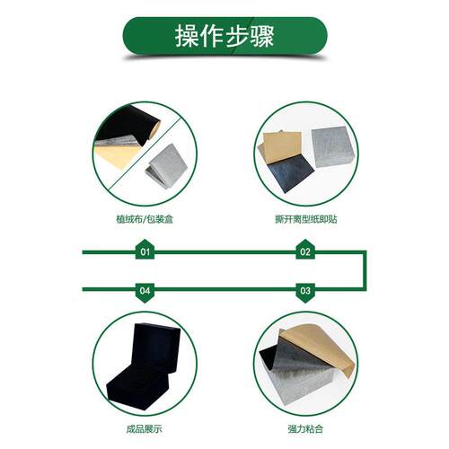 新款直销加密加厚植绒布水刺底带胶长毛绒布料礼盒包装柜台展示布 - 图1