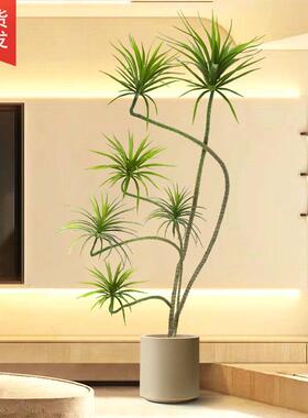 千年木仿真绿植高端轻奢客厅大盆栽室内落地装饰摆件龙血树假植物