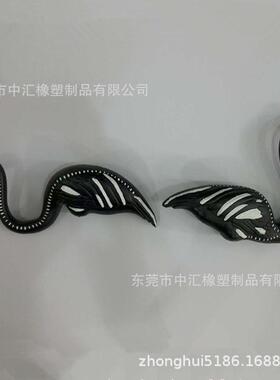 仿真黑色骷颅火烈鸟 仿真骨架塑料假鸟插饰 庭院园艺动物装饰直销