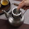 Retro stainless steel tea kettle restaurant industrial tea kettle with filter tea set golden tea kettle boiling kettle