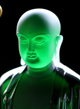 琉璃地藏王菩萨佛像居家供奉佛堂寺庙摆件客厅家用佛具谛听地藏像