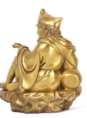 杨铜记 活佛铜济公铜像工艺品摆件 居家店铺装饰 铜济公