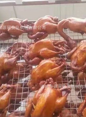 定制全自动100烟熏炉 鸡背鸭脖鸭翅整鸭大型烟熏箱烧鸡熏蒸炉