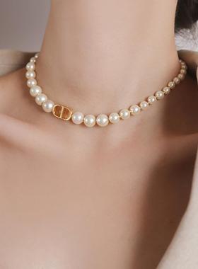 Chomelkinsey珍珠项炼女士Cd高端无障碍奢华利基2025全新覆古香港