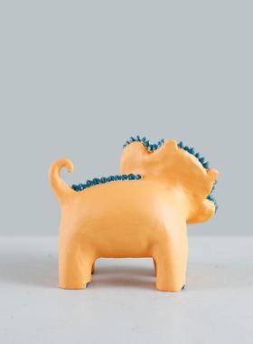 简约树现代创意处象狮动物脂摆件样板房售132楼桌面抽书架软装饰