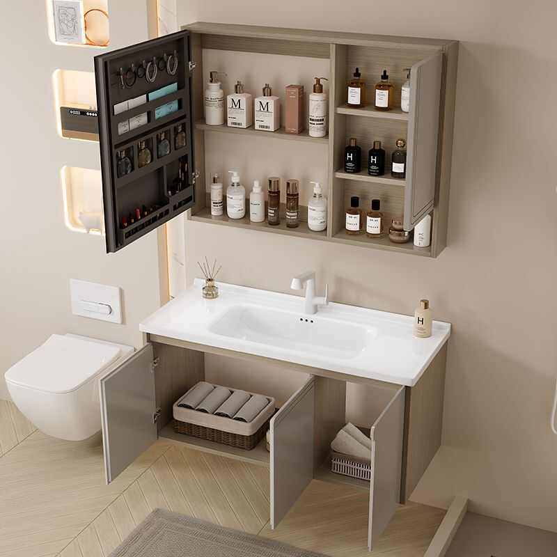 实木烤漆浴室柜组合卫生间简约洗手洗脸盆洗漱台岩板陶瓷一体盆,淘宝优惠券,粉丝福利购,淘宝优惠卷