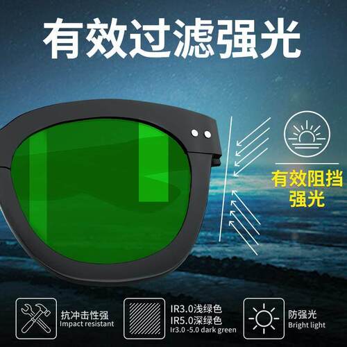 烧电焊专用眼镜焊工防护防打眼防电焊光防强光护目镜防飞溅防冲击 - 图1