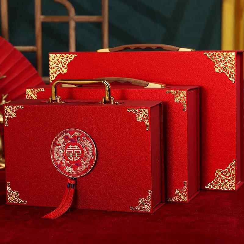 结婚彩礼钱盒子订婚彩礼箱现金彩礼盒钱包布置装饰聘金礼金盒高档,淘宝优惠券,粉丝福利购,淘宝优惠卷