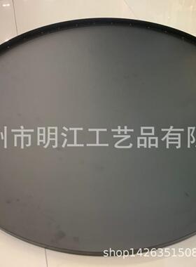 铁简圆盘约现代艺直边圆盘酒店餐桌摆花盘新中式微景观托仿真花造