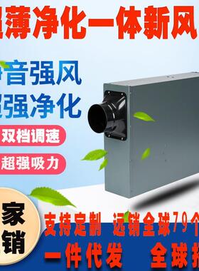 中央新风系统净化新风机家用静音送风排风商用换气扇一体机PM2.5