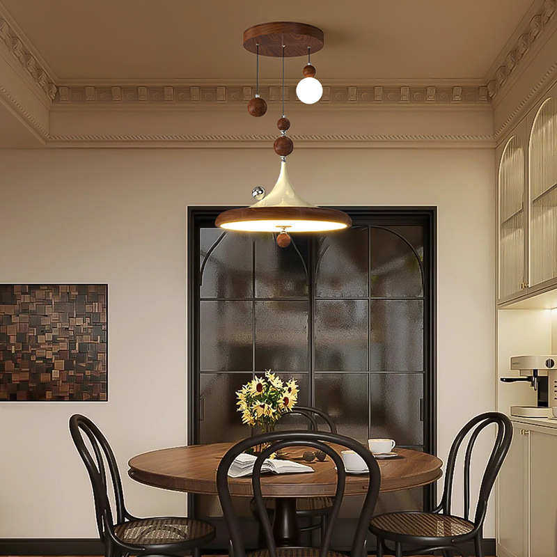 新中式餐桌圆球现代简约中古风轻奢高级感民宿茶桌护眼餐厅吊灯具,淘宝优惠券,粉丝福利购,淘宝优惠卷