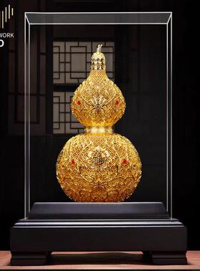 黄铜花丝葫芦摆件福禄家居装饰艺术品客厅办公室桌面摆设乔迁礼物