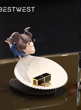 博西家居贝壳拾忆家居玄关装饰品艺术品摆件女孩生日礼物礼品