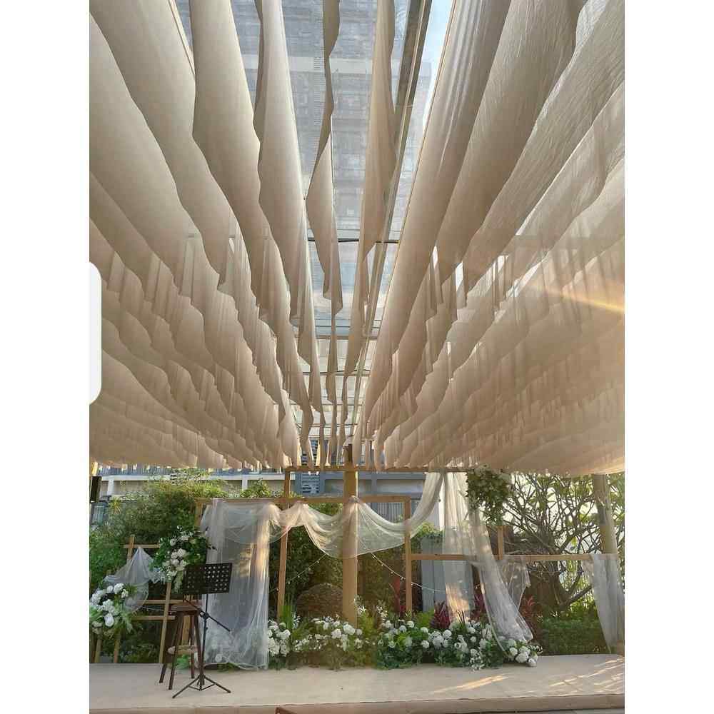 网红吊顶纱幔户外风动纱幔海边餐厅装饰布幔景区纱幔波浪款式纱幔,淘宝优惠券,粉丝福利购,淘宝优惠卷