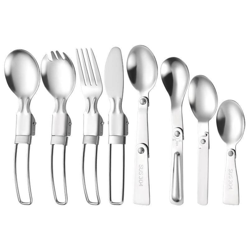 304不锈钢折叠勺子可携式勺叉餐具学生外出可折叠叉子户外旅游,淘宝优惠券,粉丝福利购,淘宝优惠卷