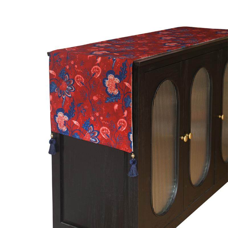 美式桌旗新年红色节日电视柜桌布鞋柜盖布茶旗斗柜餐边柜盖巾床旗,淘宝优惠券,粉丝福利购,淘宝优惠卷