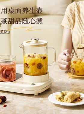 煮茶壶养生壶迷你炖煮家用多功能恒温玻璃办公室一人两杯花茶器