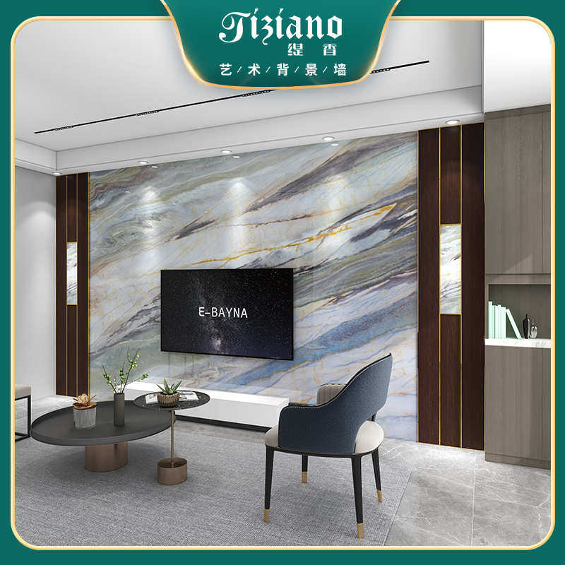 电视背景墙新中式别墅挑空复式现代简约沙发背景墙实木红木边框,淘宝优惠券,粉丝福利购,淘宝优惠卷