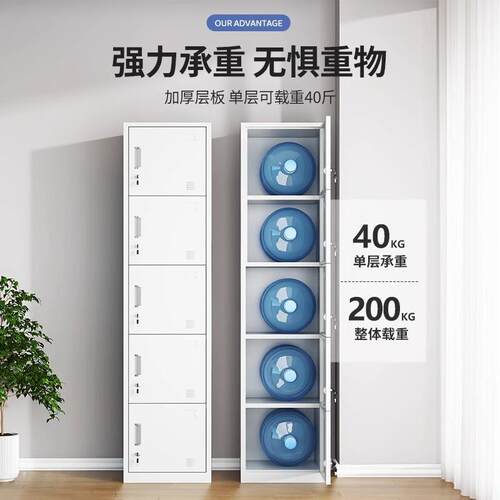 单门更衣柜铁皮柜宿舍带锁员工储物柜钢制柜更衣箱简易办公室衣柜 - 图1