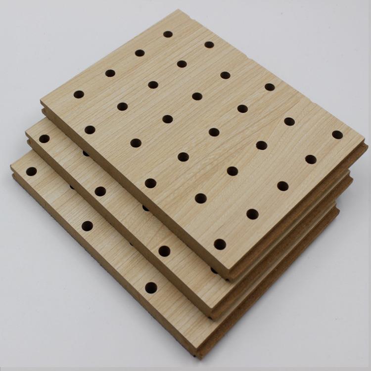 Perforated board manufacturer medium fiber density board wooden punched mesh veneer multi-hole perforated board decorative sound insulation board wall panel