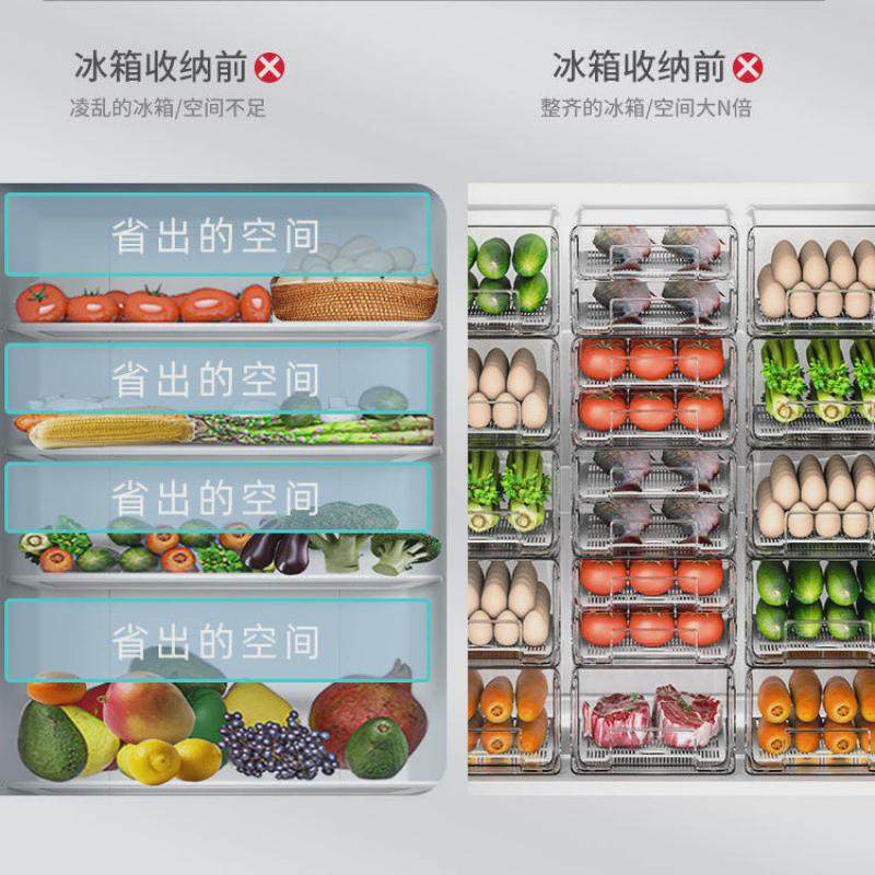 冰箱抽屉厨房收纳盒抽屉式冷冻保鲜盒水果鸡蛋蔬菜冷藏储物盒娜幽,淘宝优惠券,粉丝福利购,淘宝优惠卷