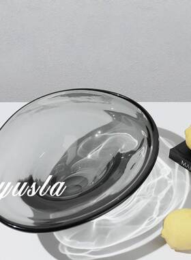 简约水果盘摆件客厅茶几餐厅吧台柜干果盆酒店软装饰品几何摆件