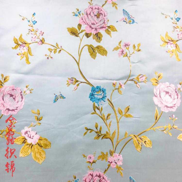 新古典高精密提花面料红木沙发抱枕坐垫桌旗花鸟织锦缎童装年服,淘宝优惠券,粉丝福利购,淘宝优惠卷