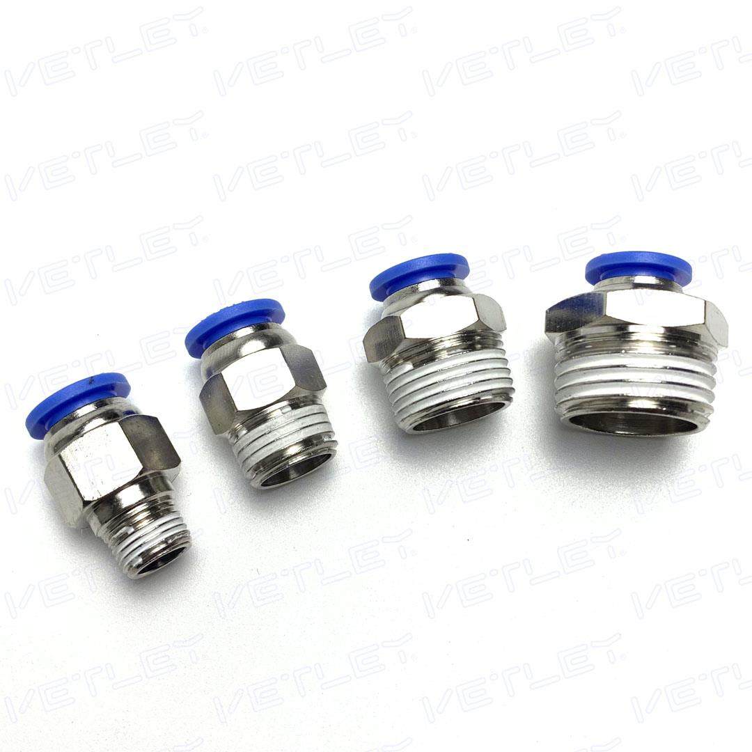 PC螺纹直通气动快插终端接头 4/6/8/10/12-01/02/03 锌合金铜镀镍,淘宝优惠券,粉丝福利购,淘宝优惠卷