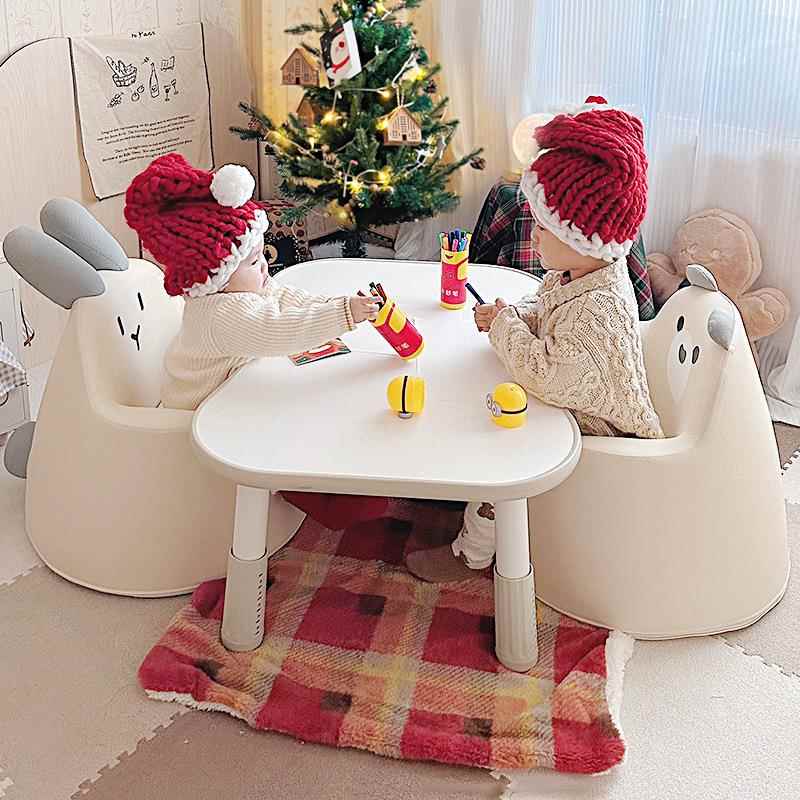 Children's peanut table, baby early education, liftable table, baby sofa, toddler reading and learning small table and chairs s^its^