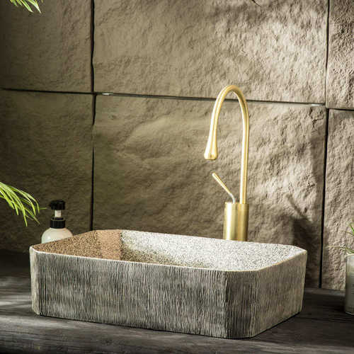 雕刻复古阳台洗脸盆台上盆洗手盆卫生间家用户外艺术陶瓷洗手台盆 - 图2