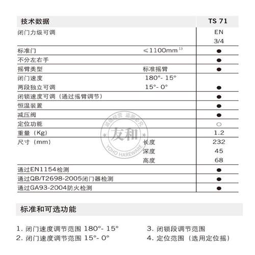 闭门器多玛TS71闭门器隐形门缓冲关门器KTV通道门通用自动闭门器 - 图2