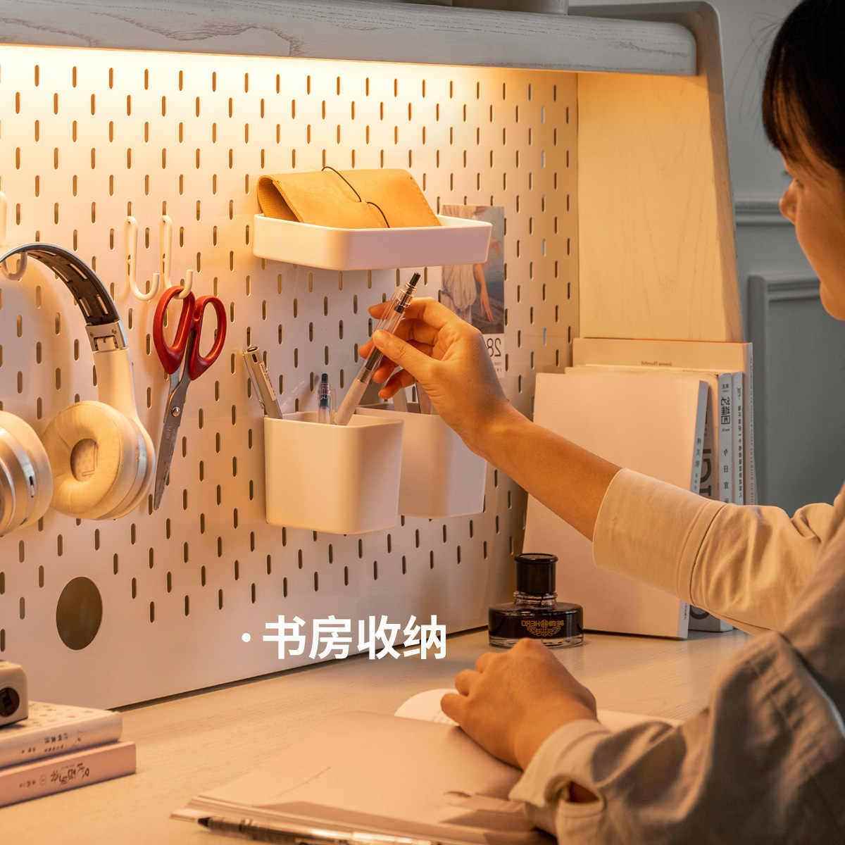 Dining cabinet hole board accessories hook holder high-end coffee storage rack universal hook storage box home