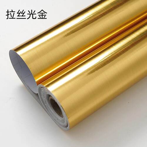 帝鲲金色即时贴磨砂金亚金拉丝金拉丝红玫瑰金光金光银亚银橱窗贴 - 图2