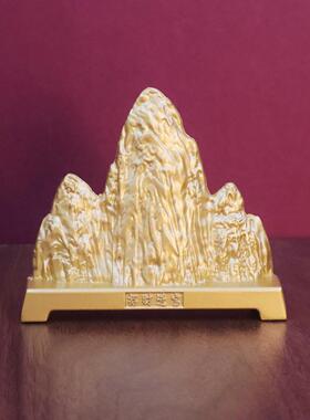 新中式招财进宝金山银山假山创意装饰品小摆件客厅办公室茶桌桌面