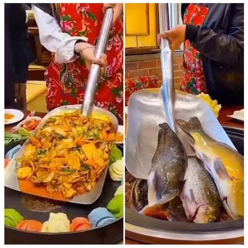 不锈钢锹锹铲子网红东北上菜铁锹农用煤锹方锹不锈钢铲子锹大号 - 图2