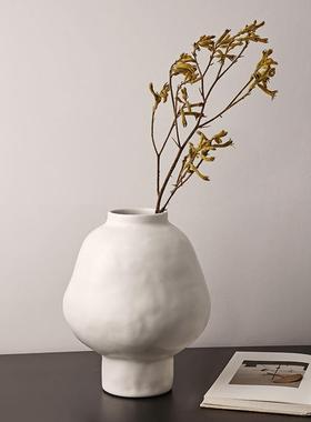 新年摆件客厅摆件高端大气上档次法式陶瓷花瓶玄关水培插花中古风