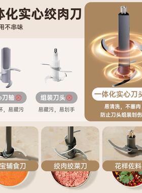 北欧沃朗绞肉机佐料机家用多功能绞馅搅拌副食品2025新款小型料理