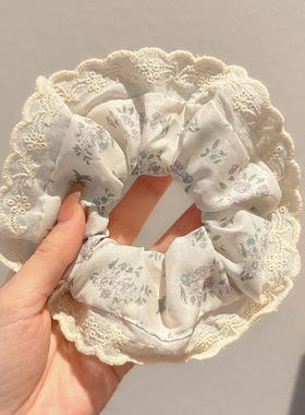 慵懒大肠白色蕾丝发饰韩系发饰