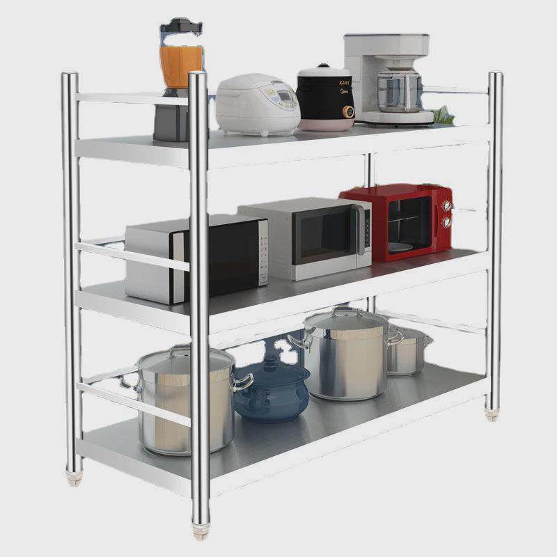 厨房不锈钢置物架落地多层烤箱储物架锅架收纳架多功能微波炉架子,淘宝优惠券,粉丝福利购,淘宝优惠卷