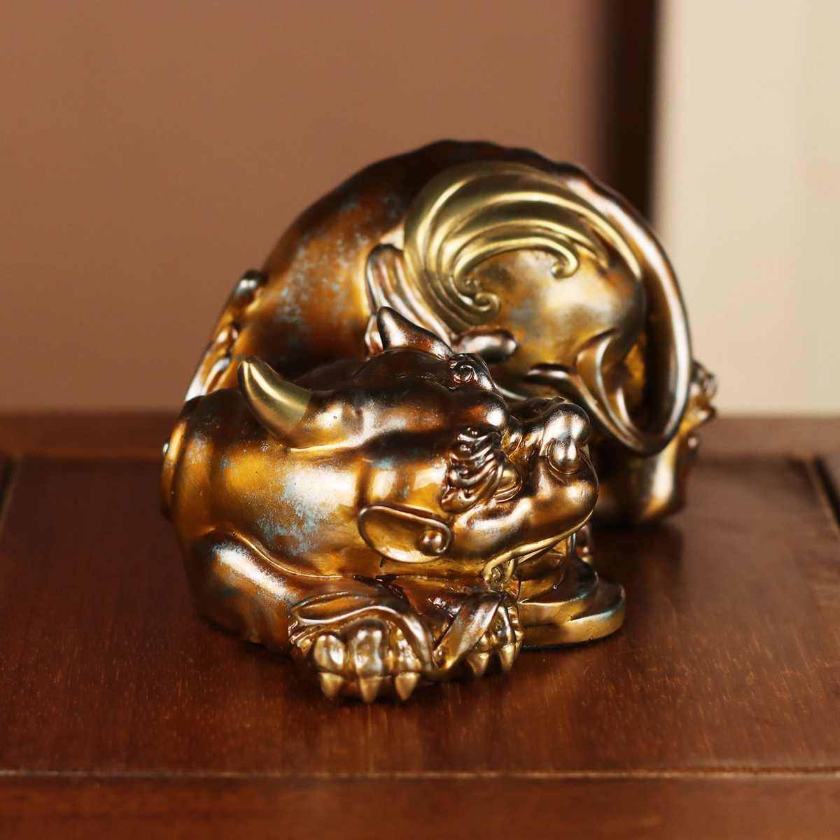 卧财貔貅摆件 书柜茶台中式纯铜装饰品摆设 乔迁开业送礼礼品贺礼,淘宝优惠券,粉丝福利购,淘宝优惠卷