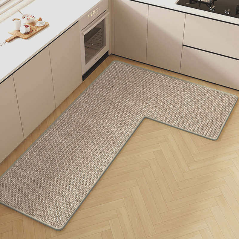 厨房专用L型地垫整块吸水防油脚垫防滑耐脏可擦免清洗高级感地毯,淘宝优惠券,粉丝福利购,淘宝优惠卷
