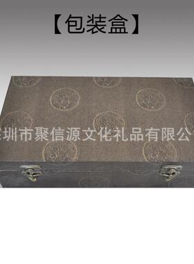 四方兵马俑笔筒复古中式水晶浮雕创意办公室摆件实用商务会议礼品