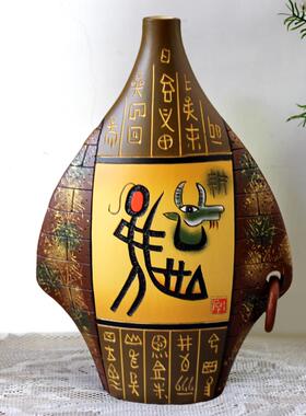 正品丽江特色手工饰艺品陶摆柜瓷花瓶客厅多宝阁餐酒柜装品件个性