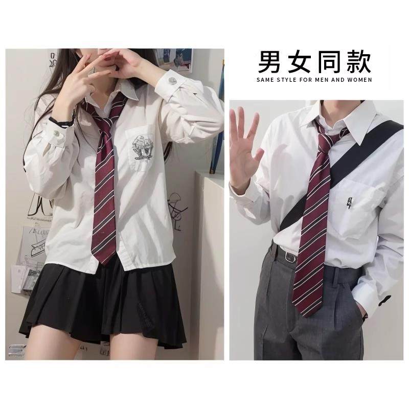 jk条纹领带女款配饰学院风男学生DK红色手打百搭领巾衬衫制服领结,淘宝优惠券,粉丝福利购,淘宝优惠卷