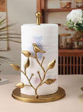 铁艺立式纸巾架桌面抽纸架底座餐厅客厅收纳架家居收纳纸巾卷纸筒